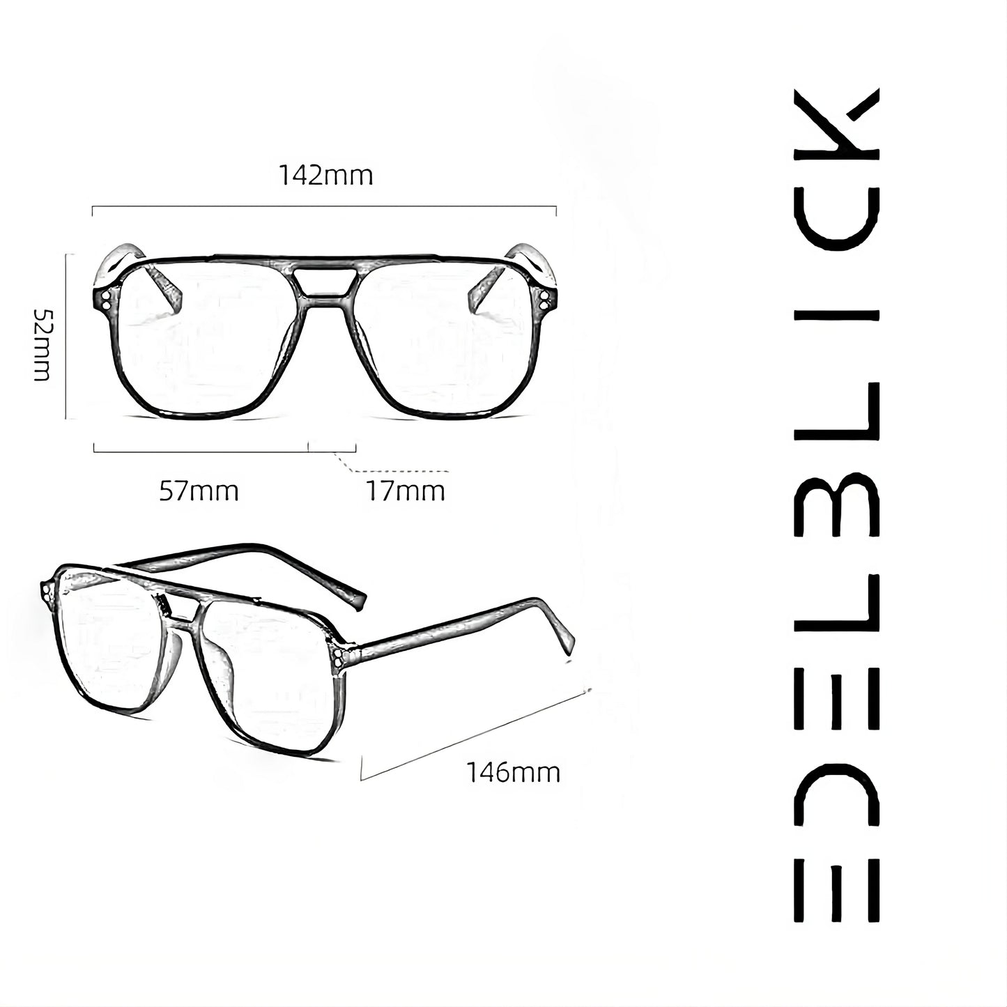 EdelBlick Sonnenbrille Black